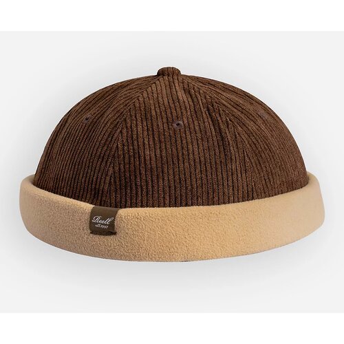 Reell Docker Kapa s &amp;scaron;iltom dark brown cord / bge flee Slike