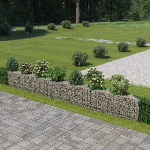 vidaXL Gabion stena iz pocinkanega jekla 450x30x50 cm Cene
