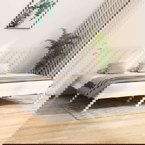  Posteljni okvir bel iz trdne borovine 200x200 cm, (20647052) Slike