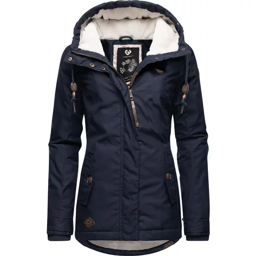 Ragwear Zimska jakna 'Monade' mornarsko plava / smeđa / prljavo bijela