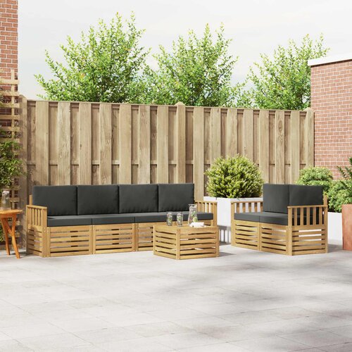  Set vanjskih sofa 7 kom. Bijela i antracit Poliester 59 x 59 x 37 cm Cene