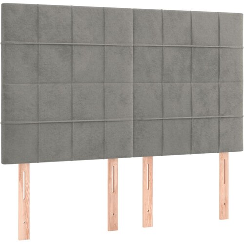  LED uzglavlje svjetlosivo 144x5x118/128 cm bar&amp;scaron;unasto Slike