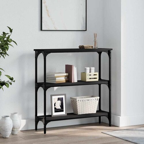  Konzolni stol crni 75 x 22,5 x 75 cm od konstruiranog drva Cene