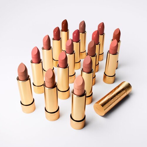 Gucci Beauty Rouge &amp;agrave; L&amp;egrave;vres Satin Lipstick satenasti ruž za usne nijansa 220 Suzanne Sunset 3.5 g Slike
