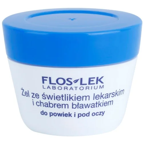 FlosLek Laboratorium Eye Care gel za područje oko očiju s očanicom i različkom 10 g