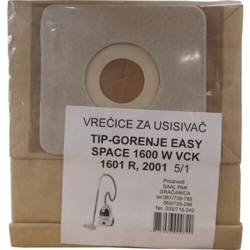  SAALPAK VREĆICE ZA USISIVAČ 5/1 EASY SPACE VCK 1600 Cijene
