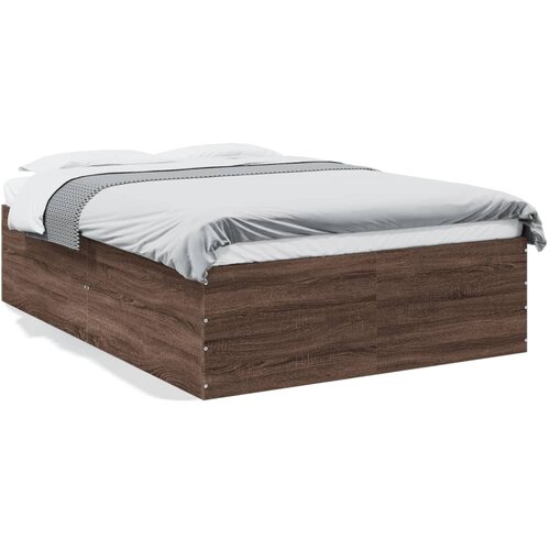 vidaXL Okvir kreveta smeđa boja hrasta 140 x 200 cm konstruirano drvo Cene