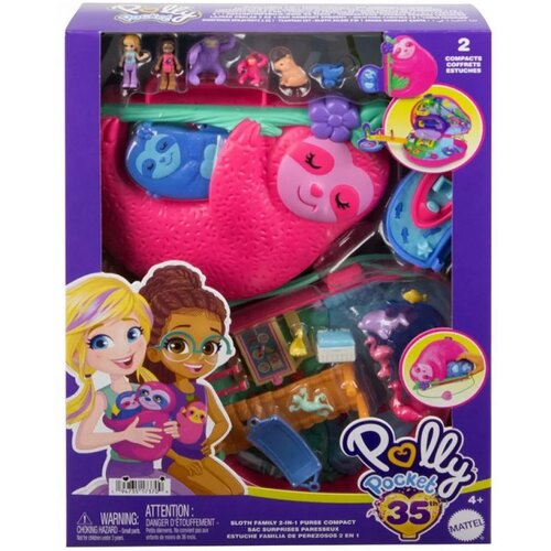 Polly Pocket Mattel : Torba s pli&amp;scaron;astimi lenuhi 2 v 1 (HRD40), (21381949) Slike