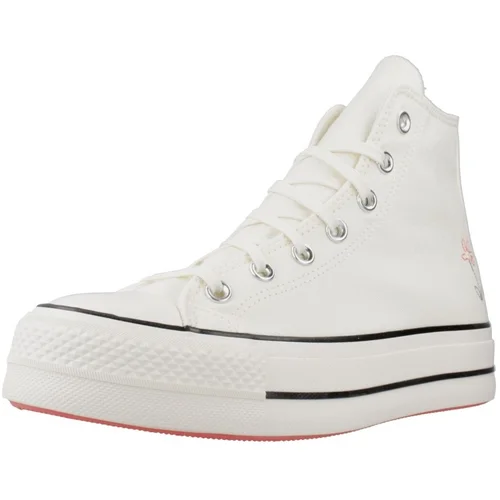 Converse CHUCK TAYLOR ALL STAR LIFT PLATFORM LITTLE FLOWERS Bijela