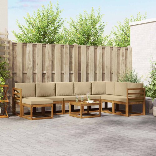  Set vanjskih sofa 9 kom. Prirodna i bež Cene