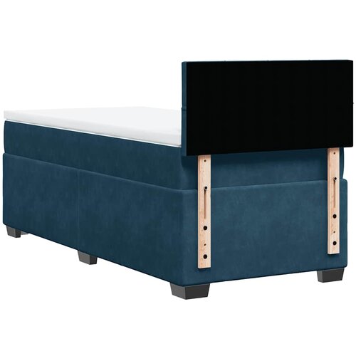 Box spring krevet s madracem tamnoplavi 90x190 cm bar&amp;scaron;unasti Slike