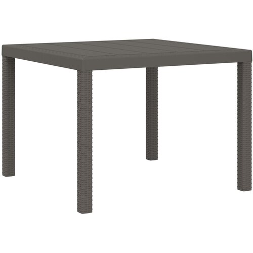  Vrtni set za objed 5 kom. Svjetlosiva PP 100 cm Slike