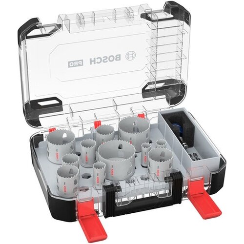 Bosch PRO Multi Material PC Plus set testera za otvore 20, 22, 25, 32, 35, 40, 44, 51, 60, 68, 76 mm 14/1 2608594426 Slike