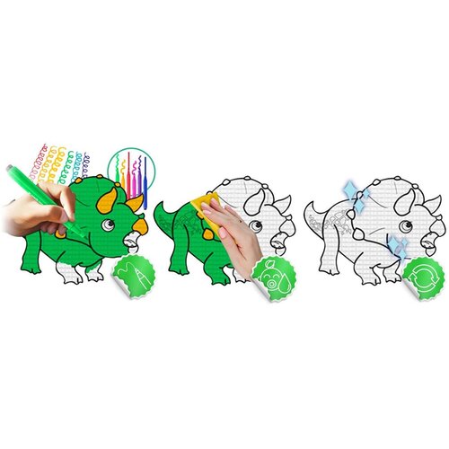 Ricokids model RK-344 XXL podloga za bojanje + flomasteri GRATIS 120 x 90 x 0,3 cm, dinosaur Slike