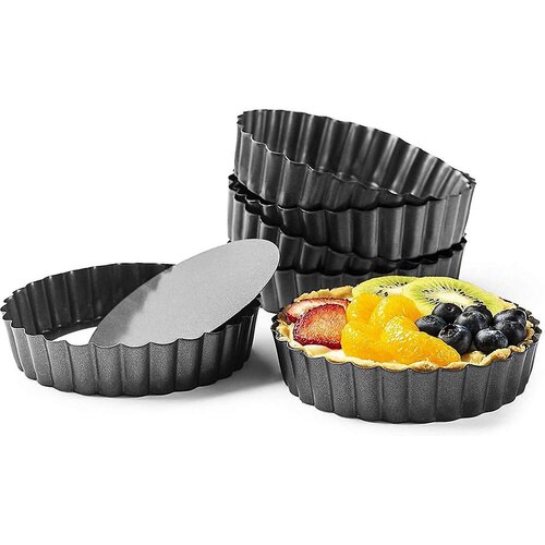 Dardanar Mini neoprijemljivi pekači za torte Okrogli pekači za quiche z odstranljivim ohlapnim dnom Pekač za pito s sirom, (21199016) Cene