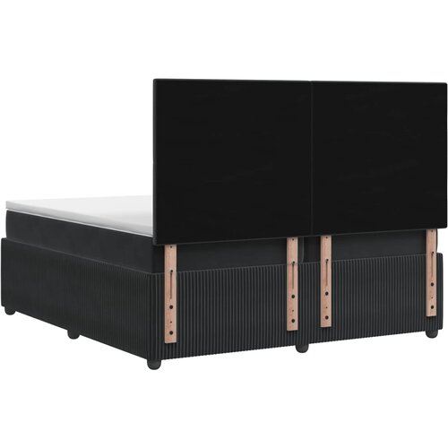  Boxspring krevet s madracem Crna 200 x 200 cm Bar&amp;scaron;un Slike