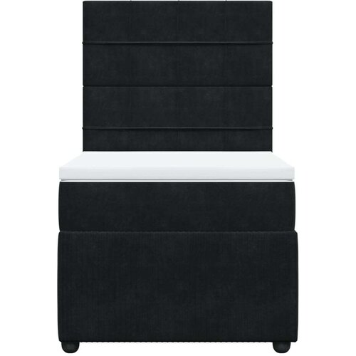 VidaXL Box spring krevet s madracem crni 80 x 200 cm bar&amp;scaron;unasti Slike