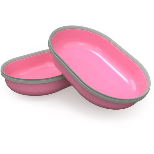 SureFeed posuda za hranu s hermetičkim zatvaranjem - Dodaci: zamjenske zdjelice od nehrđajućeg čelika, 400 ml (2 komada), ružičasta Slike