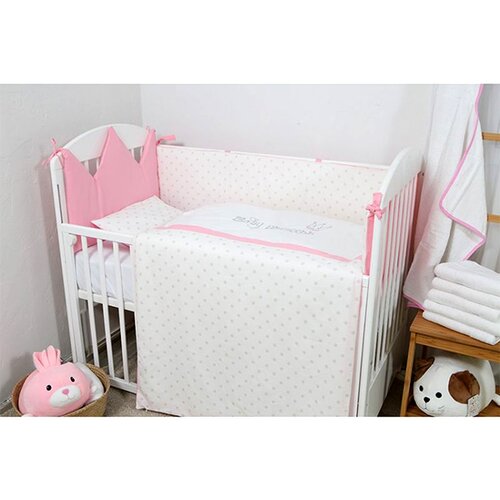 posteljina za bebe Krunica 1900 Roze Slike