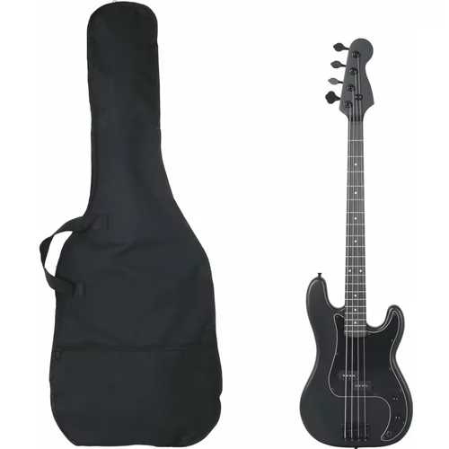 Električna bas gitara za početnike s torbom crna 4/4 46 "