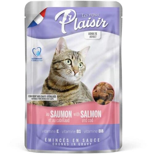 Plaisir Sos za mačke-losos i bakalar 100 g Cene