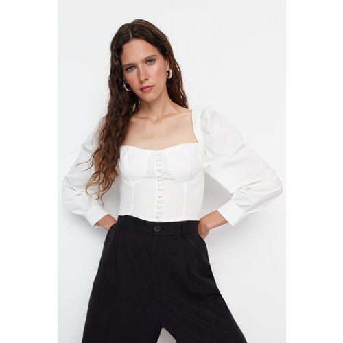 Trendyol Ecru Balloon Sleeve Blouse Cene