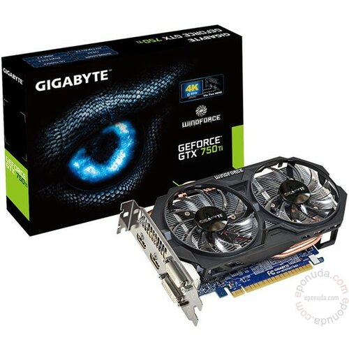 Gigabyte nVidia GeForce GTX 750 Ti 2GB 128bit GV-N75TOC-2GI grafička kartica Slike