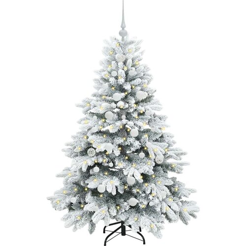 VidaXL Umjetno božićno drvce s stalakom Zelena 150 cm PE i PVC Slike