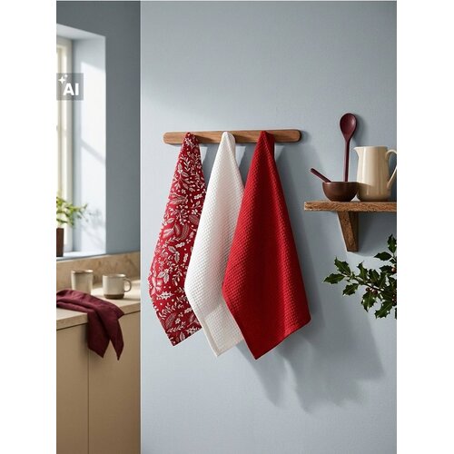 Sinsay Kuhinjske krpe s božićnim motivom 3 pack Slike