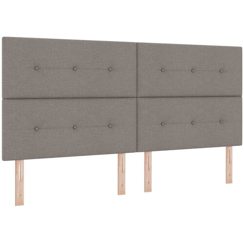  Boxspring krevet s madracem Sivosmeđa 200 x 200 cm Tkanina Slike