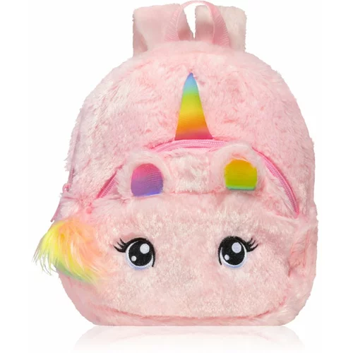 BrushArt KIDS Fluffy unicorn backpack Small otroški nahrbtnik Pink (20 x 23 cm)