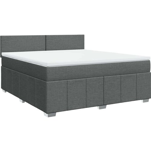 VidaXL Okvir kreveta s oprugama i madrac svjetlosivi 180x200cm tkanina Slike