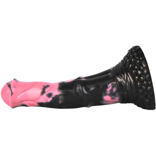  Bad Horse - Silikonski dildo z orodjem za konje - 18 cm (črno-rožnat) Slike