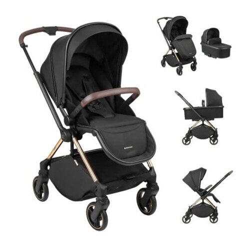 Kikka Boo Kolica Lanah 3in1 premium set sa autosedi&scaron;tem I-Xtend I-size i tvrdom korpom Black Cene
