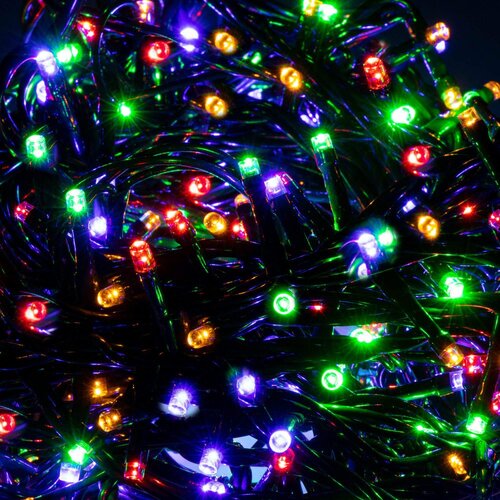 Springos lampice za bor 200 LED , vi&amp;scaron;ebojne Slike