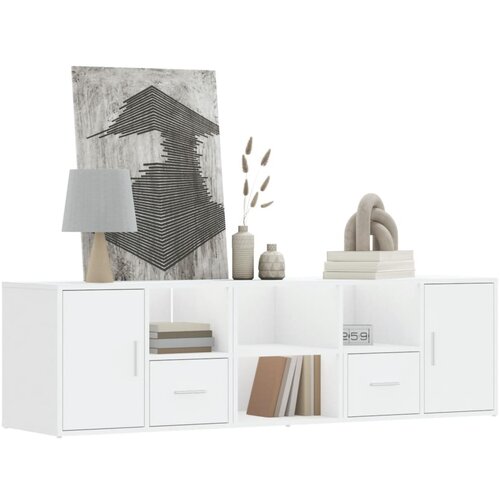  The Living Store Kotna omarica bela 160x40x45 cm iverna plošča - Kotna Omarica, (21495964) Cene