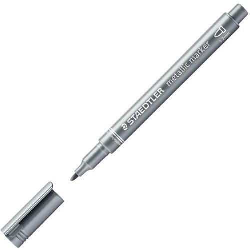  nepermanentni 1-2mm metallic pen staedtler 8323-81 srebrni Slike