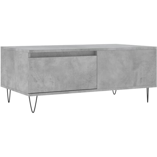 Maison Chic Klubska mizica - kavna mizica - Nizka mizica betonsko siva 90x50x36,5 cm inženirski les, (21755031) Cene