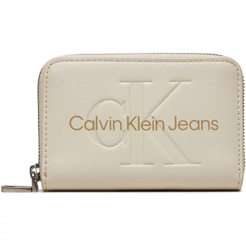 Calvin Klein Jeans Denarnice SCULPTED MED ZIP AROUND MONO K60K612255 Bež