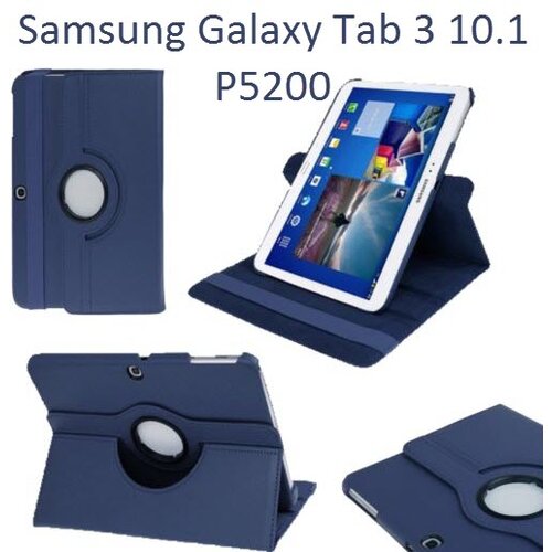  Vrtljivi ovitek / etui / za&amp;scaron;čita za Samsung Galaxy Tab 3 10.1 P5200 - modri Slike
