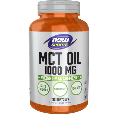 Now Foods MCT olje NOW, 1000 mg (150 mehkih kapsul)