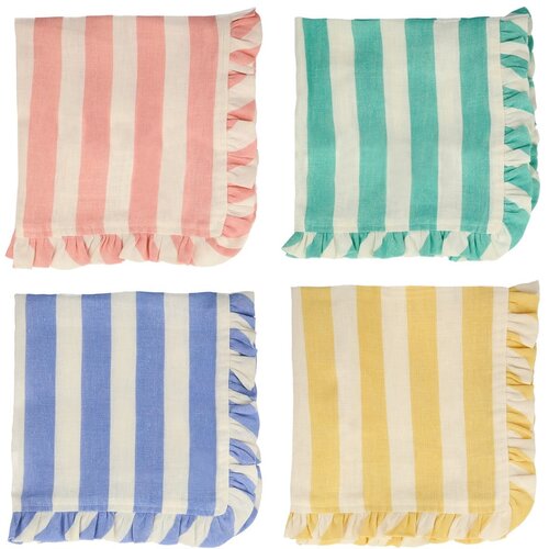 Meri Meri Laneni prtički v kompletu 4 ks Stripe Ruffle – Cene