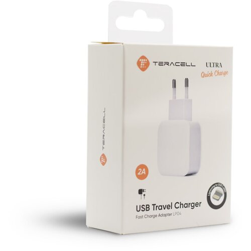Teracell kućni punjač Ultra Fast sa micro USB kablom LP04 QC 2A beli Slike