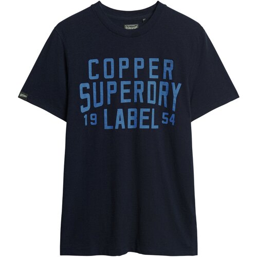 Superdry Majica 'Copper' mornarska / golobje modra Cene