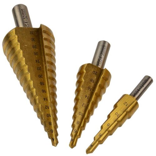  Set HSS konusnih svrdla, konusna, smreka 4-32mm - stepenasta svrdla Slike