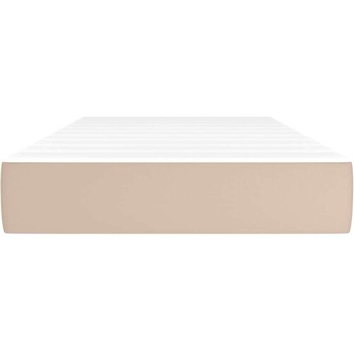 Madrac s oprugama boja cappuccina 120x190x20 cm umjetne kože Slike