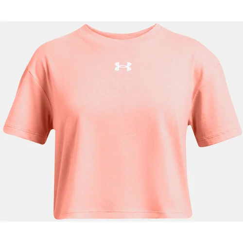 Under Armour UA Crop Sportstyle Logo SS Majica otroška Oranžna