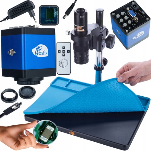 Rosfix DIGITALNI MIKROSKOP EARTH PRO MCEP-0.5X + DRACO BLUE PRO KMDBP-HDMI-VGA 2MP KAMERA PLANTES PRO + SILIKONSKA PODLOGA 380X260MM, (21739111) Cene