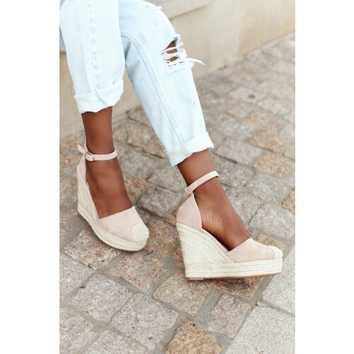 Boto Braided Wedge Sandals Beige Avocado Cene