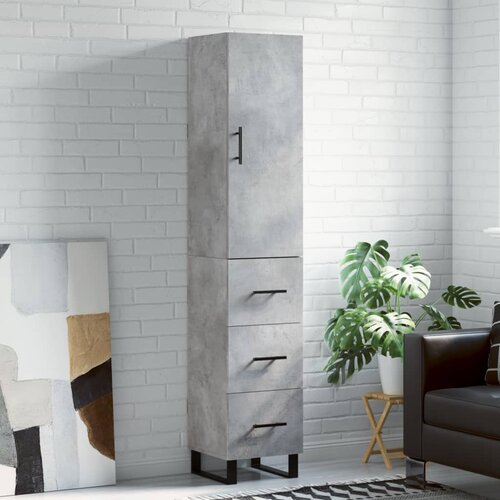  Visoka komoda siva betona 34,5x34x180 cm od konstruiranog drva Cene